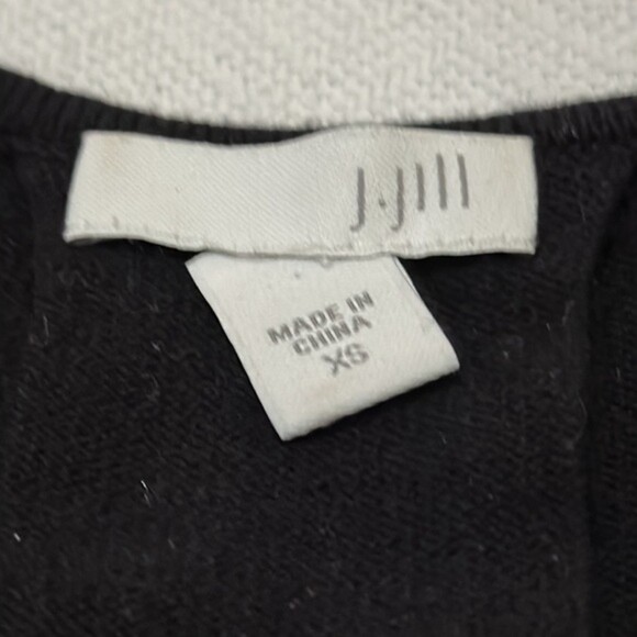 J. Jill Knit Sweater Womens XS V Neck Reversed Stitch Stretch Minimalist Cotton - Picture 5 of 9
